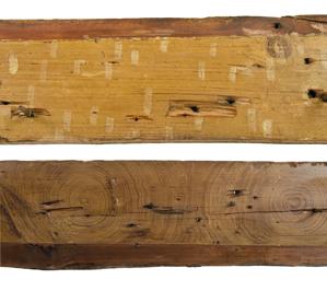 Grain-painted woodwork fragment, 1719